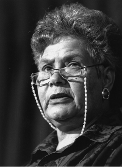 The Chairperson of the Aboriginal and Torres Strait Islander Commission and the Commission's representative at the UN Working Group on Indigenous Populations, Lowitja (Lois) O'Donoghue, 1992. [National Library of Australia]