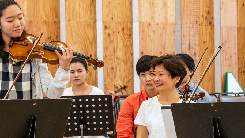 Woman playing violin