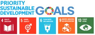 Priority Sustainable Development Goals
Sustainable Development Goal 4, Quality Education. 
Sustainable Development Goal 5, Gender Equality.
Sustainable Development Goal 6, Clean water and sanitation.
Sustainable Development Goal 9, Industry, innovation and infrastructure.
Sustainable Development Goal 13, Climate Action.
