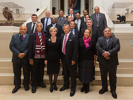 Minister Bishop with her counterparts at the Pacific Islands Forum Foreign Ministers Meeting