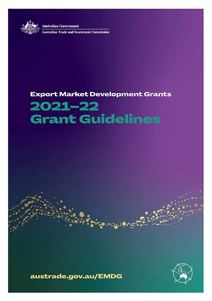 Expert Market Development Grants 2021-22 Grant Guidelines publication cover page