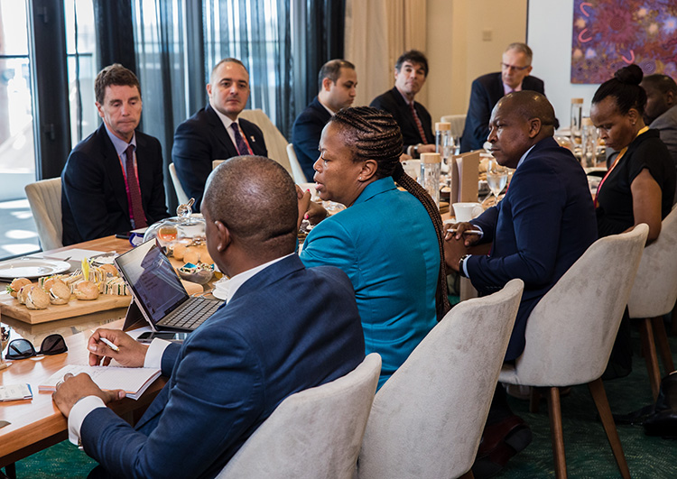 Mining roundtable with Botswana’s Minister of Mineral Resources, Green Technology & Energy Security, Hon Lefoko Moagi, and his delegation.