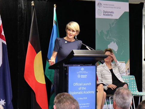 Julie Bishop speaking