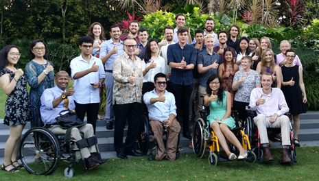 Australian students studying inclusive design are welcomed to Singapore by the High Commissioner