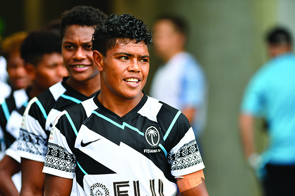 Fiji Women’s Rugby 7s players at the 2021 PacificAus Sports Oceania 7s tournament in Townsville