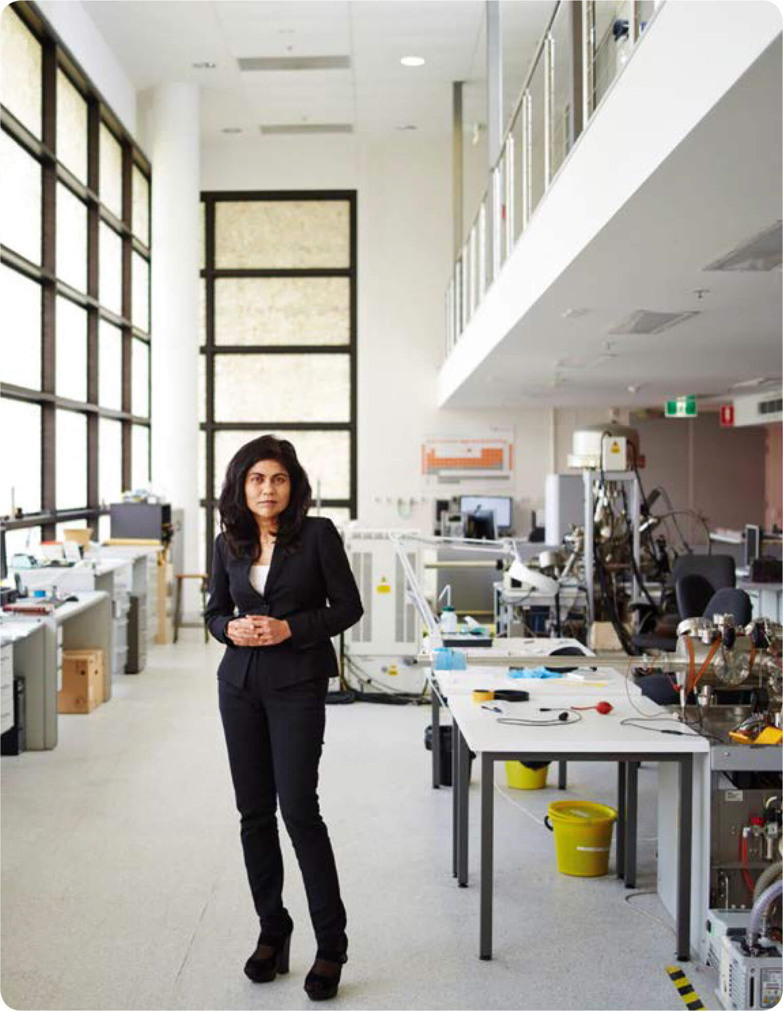 Professor Veena Sahajwalla, a leading researcher and pioneering innovator and former AISRF project manager, in her lab