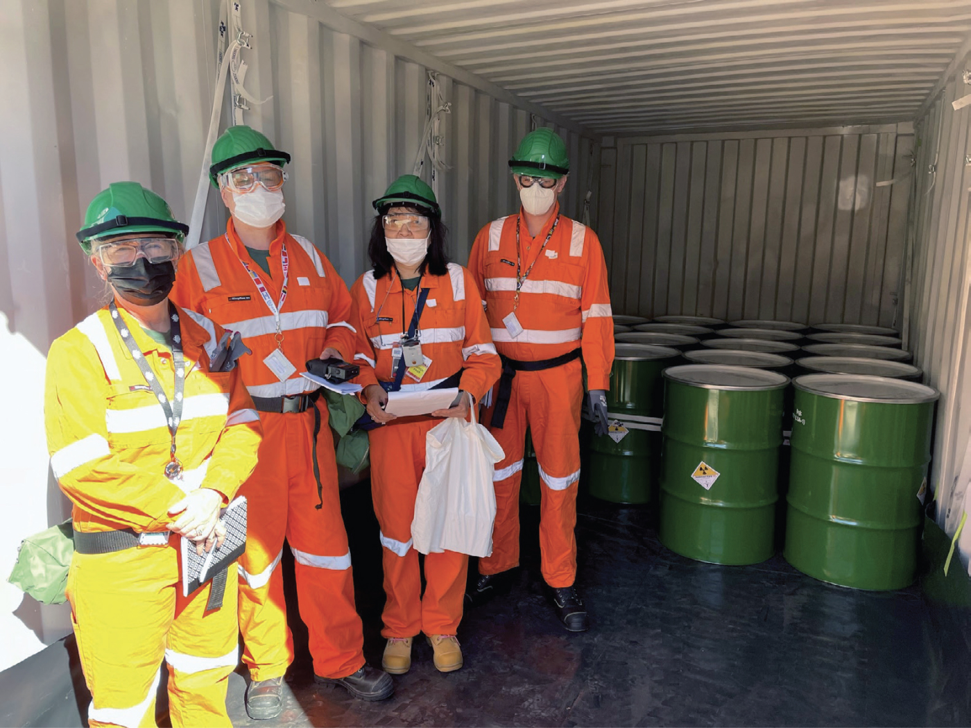 IAEA and ASNO inspectors at Olympic Dam Uranium Mine during the Complementary Access, May 2022. (Image courtesy of BHP Olympic Dam)