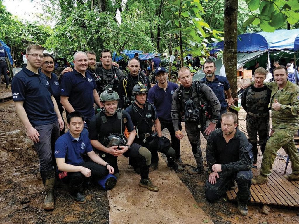 Staff from the Australian Embassy Bangkok and DFAT’s Humanitarian Branch involved in Australian efforts to assist with the Thai cave rescue [DFAT]