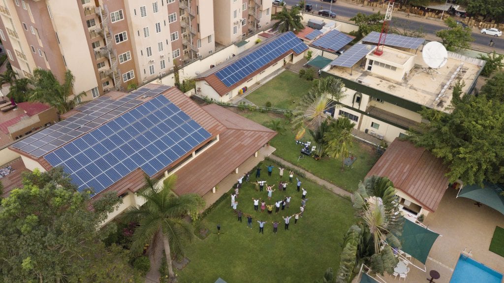 Solar panels helping to power the Australian High Commission in Accra, Ghana [DFAT]