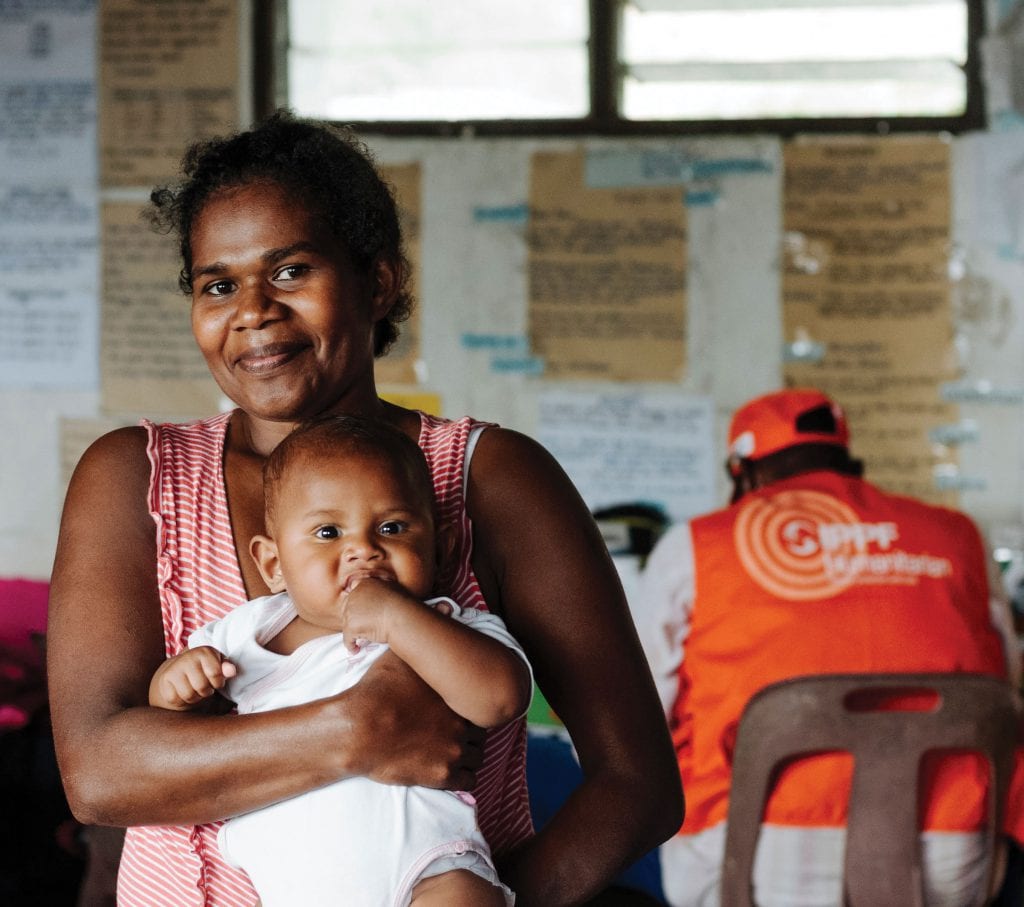 Evacuees receiving assistance from the department following the Ambae volcano eruption in Vanuatu [IPPF/Alana Holmberg]