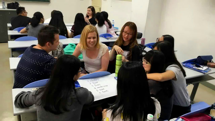 Students in a classroom