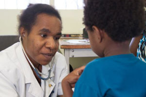 Doctor speaking to patient