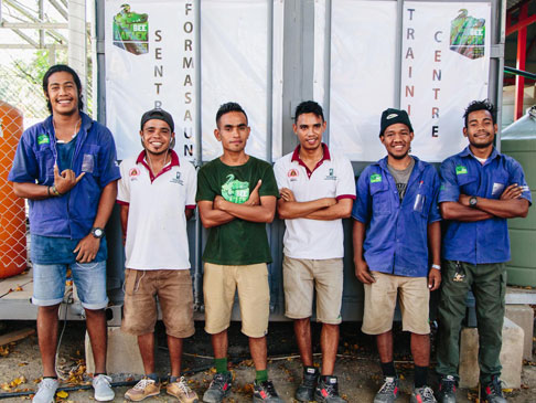 Group photo of young trainees.