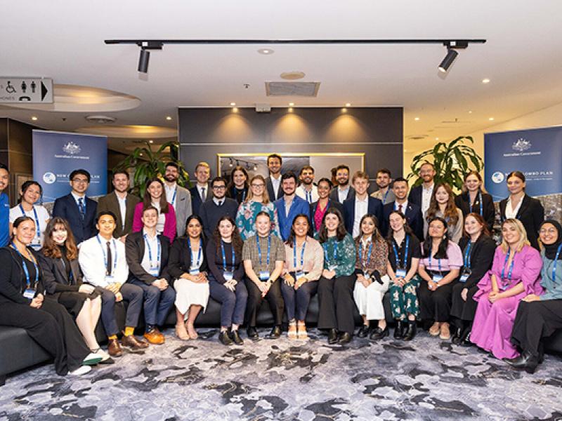 Group photo of the 2024 New Colombo Plan Alumni Ambassadors