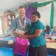 Mobility project participant Harry Moss with one of the supervising teachers in Fiji. 