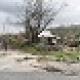 Image shows houses and trees destroyed by Tropical Cyclone Harold in Viti Levu, Vanuatu.