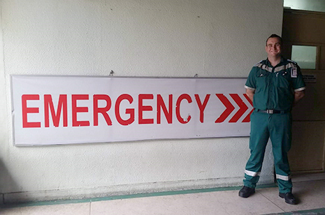 Tyler Cardy at the RSUP Sanglah (hospital) in Denpasar, Indonesia