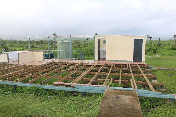 In the foreground are the remains of the destroyed Waimaro Nursing Station and temporary Nursing Station. 